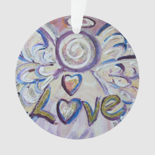 Ornamento de feriado de regalo de arte de Love Ang