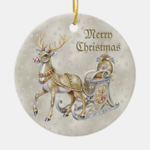 Ornamento de feriado para Navidades de renos de Sl