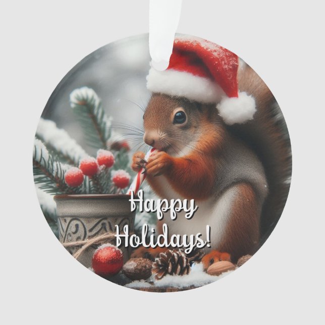 Ornamento de feriado para Navidades de Sippin Squi (Anverso)
