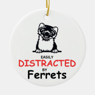 Ornamento de Ferret, regalo para el amante de la f