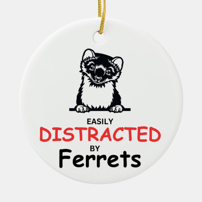 Ornamento de Ferret, regalo para el amante de la f (Frente)