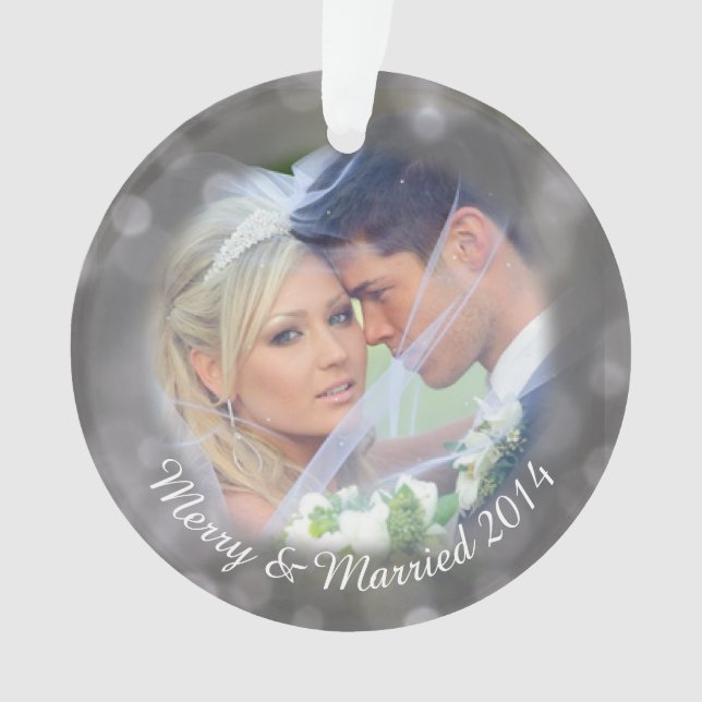 Ornamento de festividad Boda personalizado (Anverso)