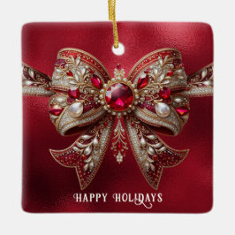 Ornamento de festividad de Bow Rojo