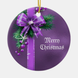Ornamento de festividad de morado