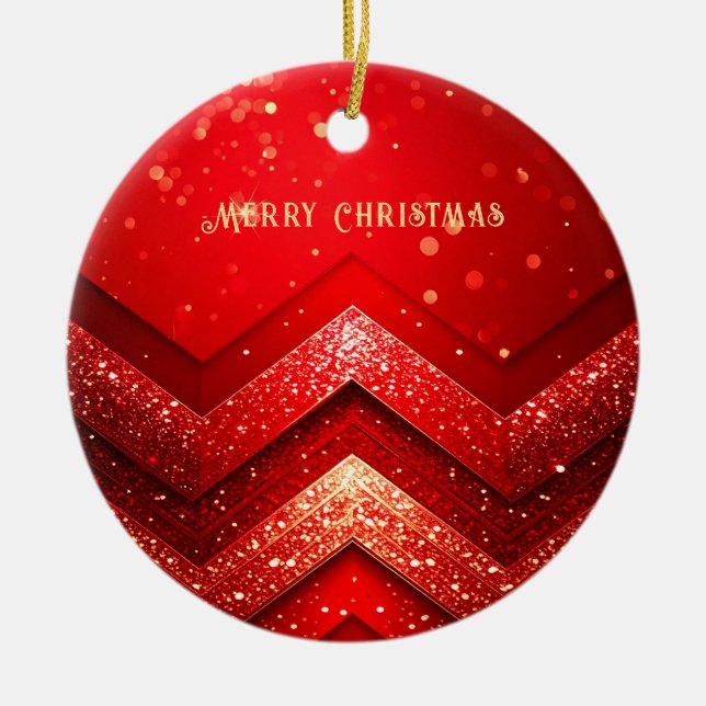 Ornamento de festividad de Purpurina de Navidades  (Frente)