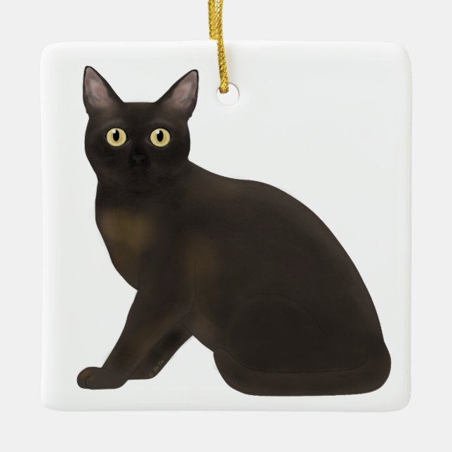 Ornamento de festividad para gato birmano (Anverso)