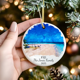 Ornamento de Fiji personalizado, regalo de Fiji