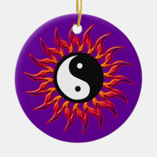 Ornamento de Flaming Yin Yang Sun