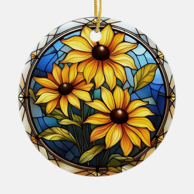 Ornamento de flor de Black Eyed Susan Maryland (Frente)