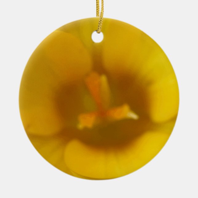 Ornamento de flor de croco amarillo (Frente)