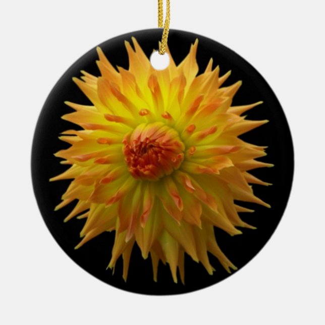 Ornamento de flores amarillas (Frente)