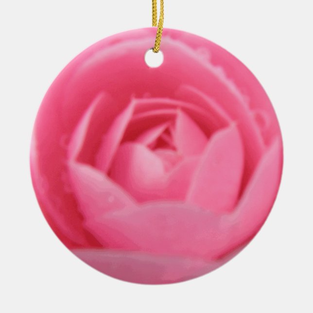 Ornamento de flores de camellia rosa bonito (Frente)
