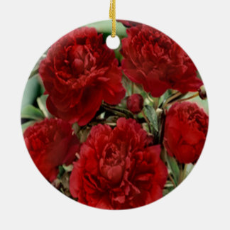 Ornamento de flores de carnación roja