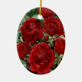 Ornamento de flores de carnación roja