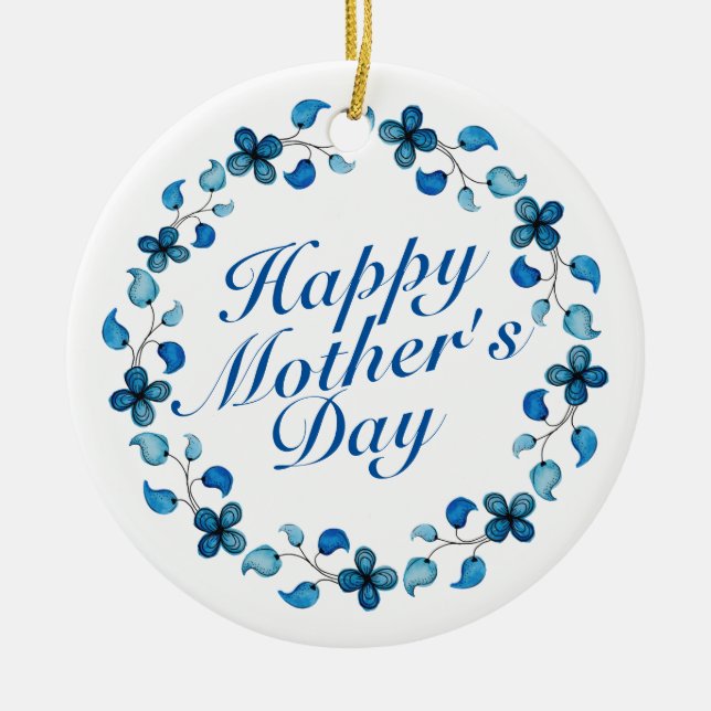 Ornamento de flores en el Día de la Madre (Frente)