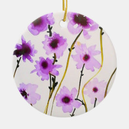 Ornamento de flores moradas