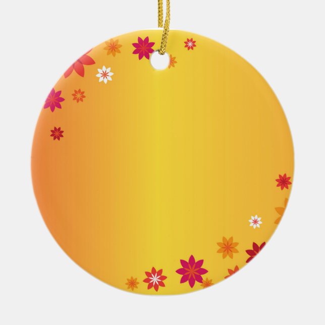 Ornamento de flores naranjas (Frente)