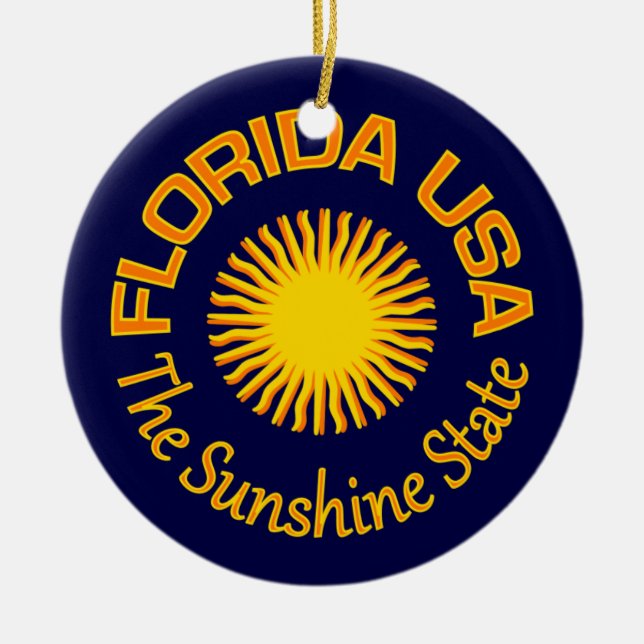 Ornamento de Florida USA - personalizar (Frente)