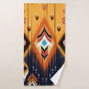 Ornamento de folclore geométrico Ikat. La etnia tr
