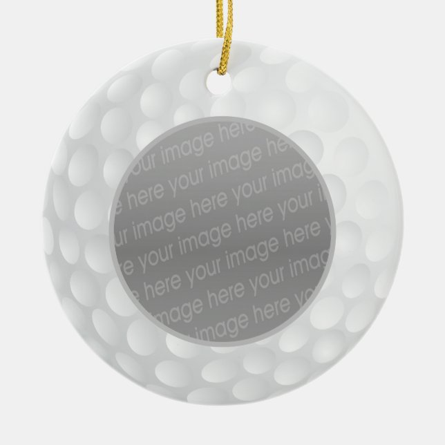 ornamento de foto de bola de golf (Frente)