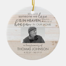 Ornamento De Foto De Cerámica De Alguien En El Cie