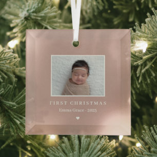 Ornamento de foto de color editable Keepsake inago