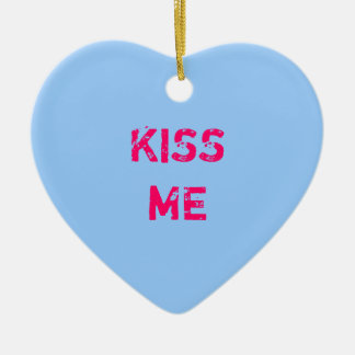 Ornamento de foto de corazón de conversación azul