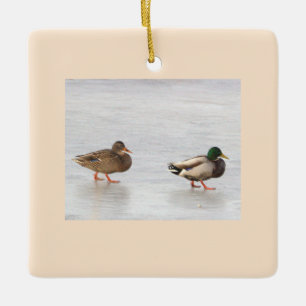 Ornamento de foto de Mallard Ducks