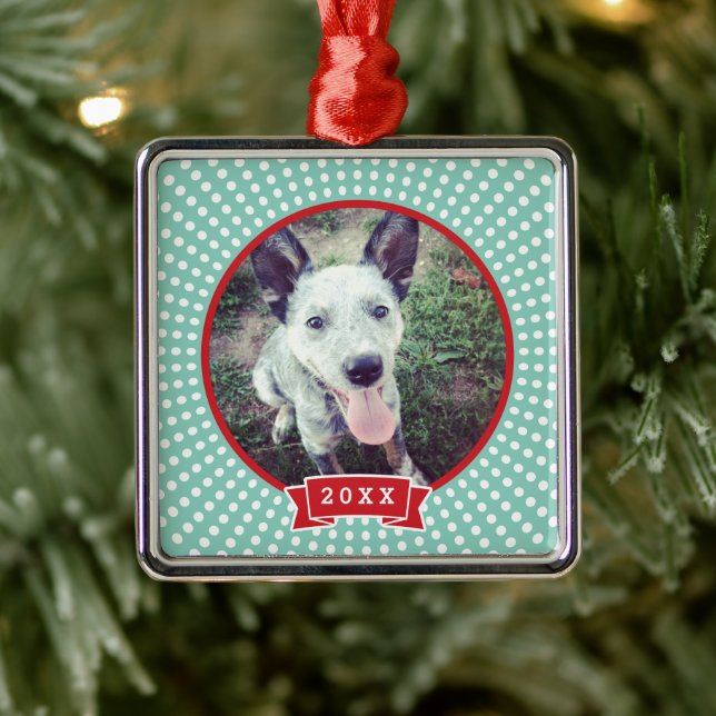 Ornamento de foto de Mascota personalizado Keepsak (Árbol)