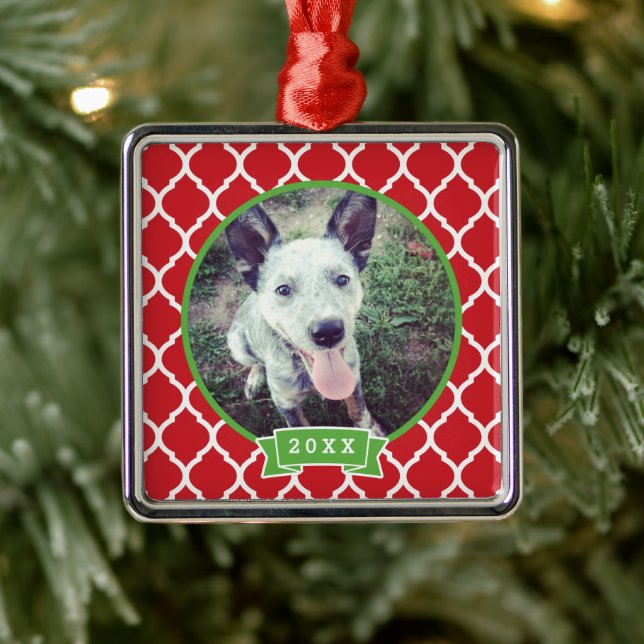 Ornamento de foto de Mascota personalizado Keepsak (Árbol)