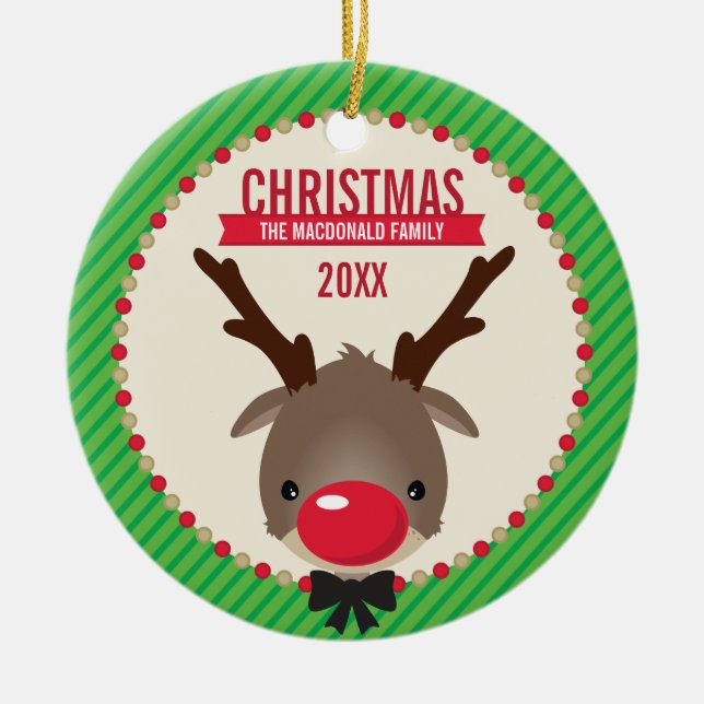 ORNAMENTO DE FOTO DE NAVIDADES CUIDADOS :: RÚdolf  (Frente)
