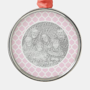 Ornamento de foto de patrón marroquí rosa