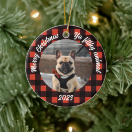 Ornamento de foto de perro de personalizable