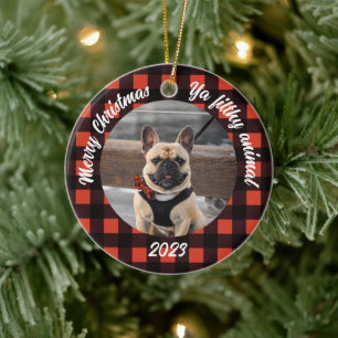 Ornamento de foto de perro de personalizable