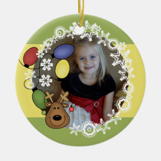 Ornamento de foto de Personalizable de luces de re