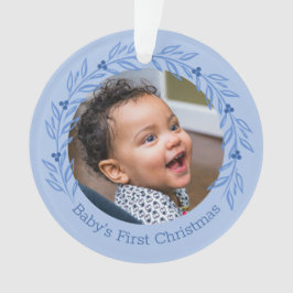 Ornamento de foto del Personalizado de Navidad Pri