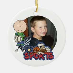 Ornamento de fotografía personalizado de voleibol 