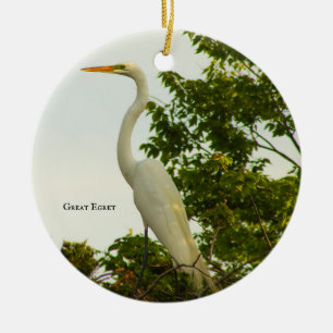 Ornamento de fotos de aves grandes de Egret