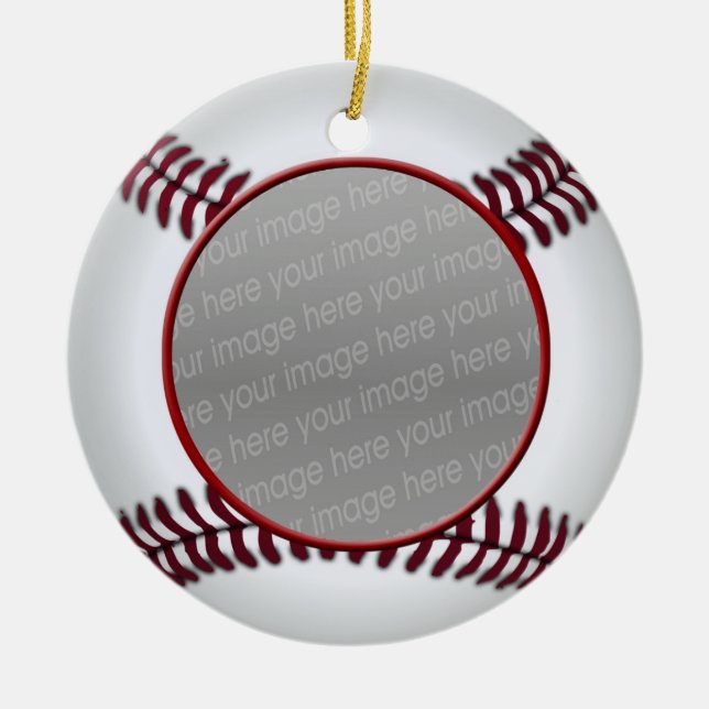 ornamento de fotos de béisbol (Frente)