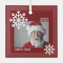 Ornamento de fotos de copo de nieve