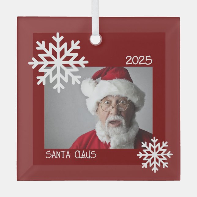 Ornamento de fotos de copo de nieve (Anverso)