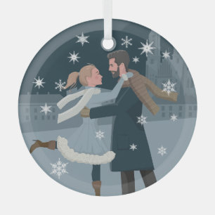 Ornamento de fotos de copos de nieve - Keepsake pe
