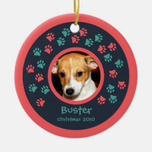 Ornamento de fotos de dibujos de perros
