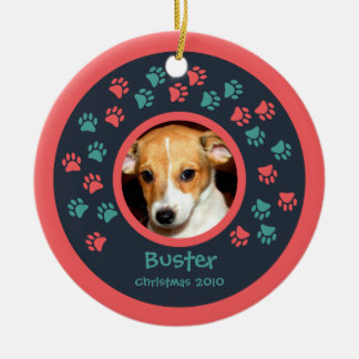 Ornamento de fotos de dibujos de perros
