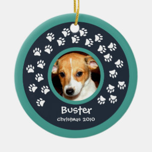 Ornamento de fotos de dibujos de perros