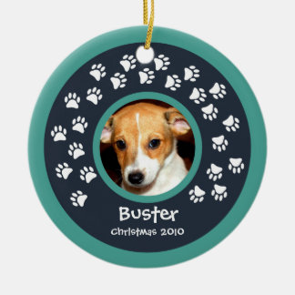 Ornamento de fotos de dibujos de perros