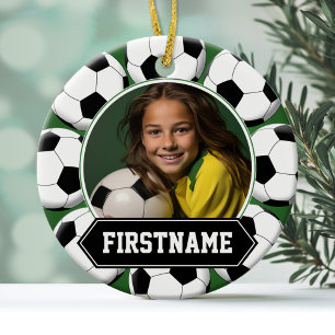 Ornamento de fotos de fútbol para jóvenes