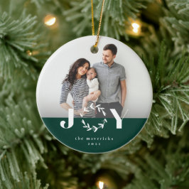 Ornamento de fotos de joy wreath festividad