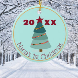 Ornamento de fotos de los primeros Navidades de Na