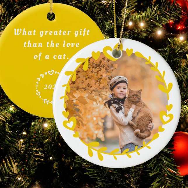 Ornamento de fotos de Mascota de Navidades amarill (Subido por el creador)